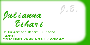 julianna bihari business card